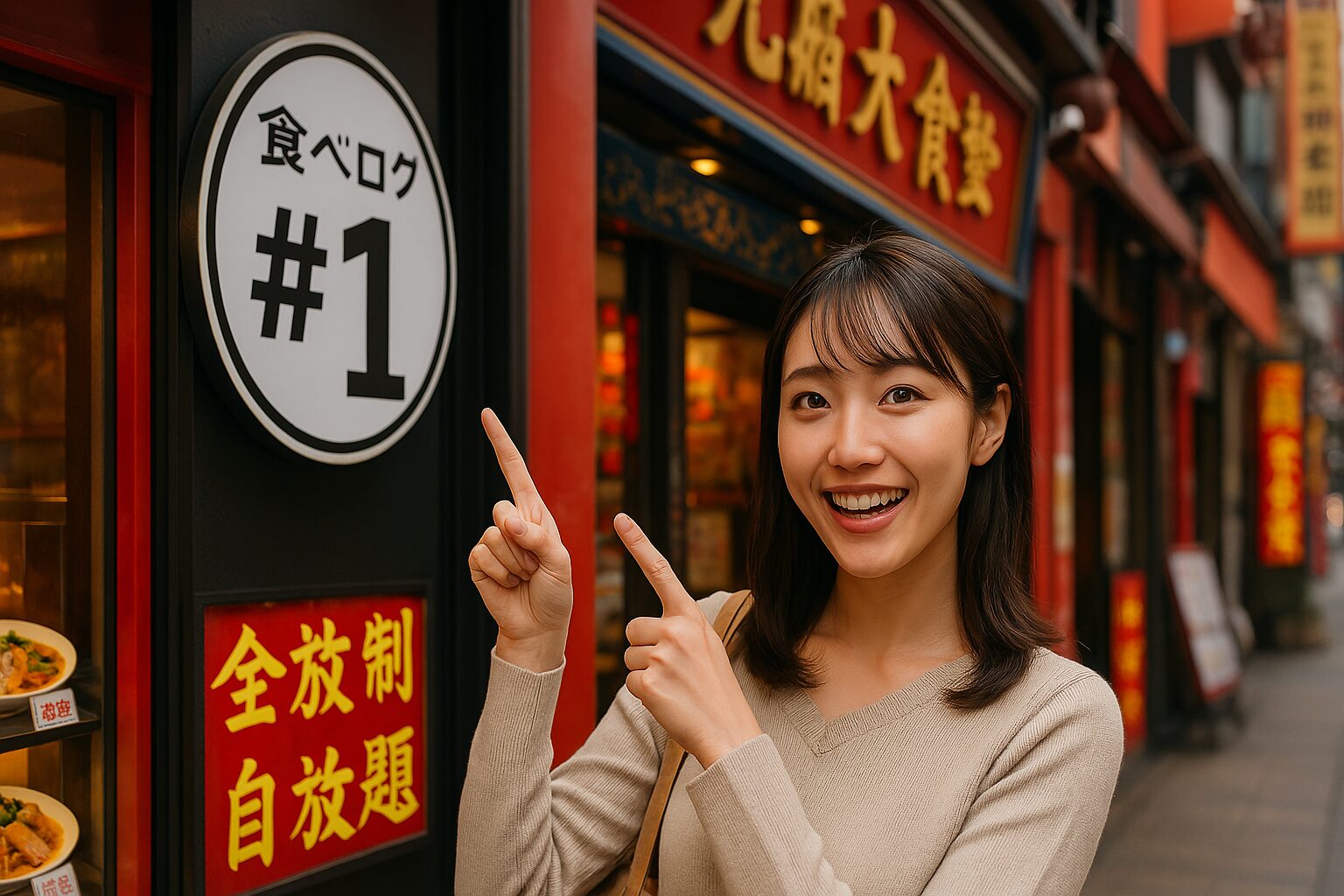 中華街で食べ放題で食べログ1位のお店はどこですか？