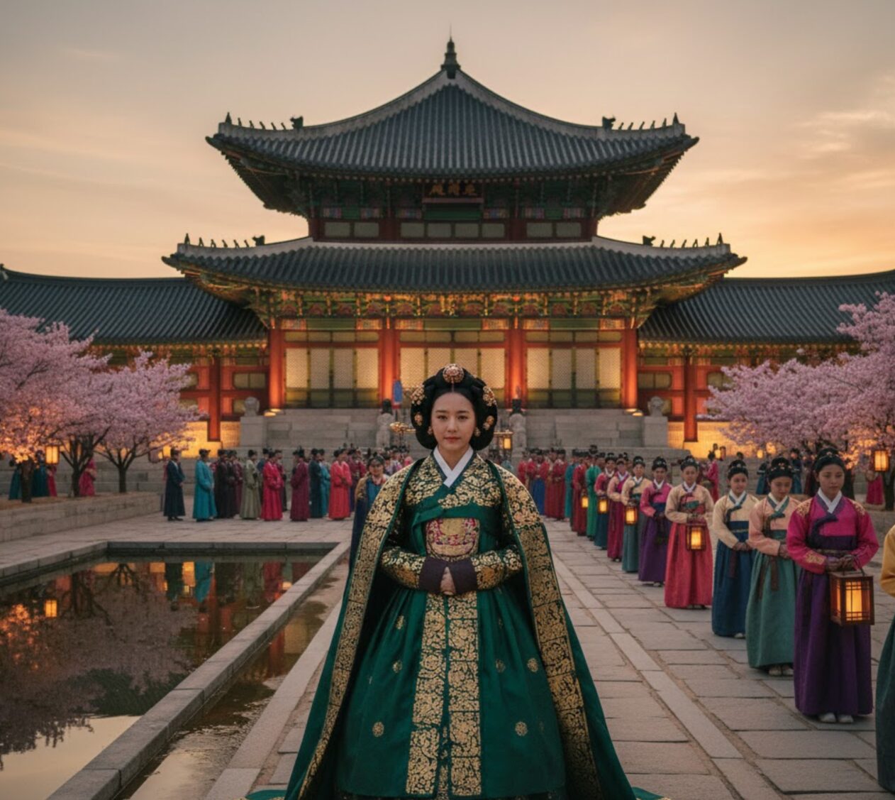 病床のソン・ソンヨンの手を握り、悲しむ王イ・サン。